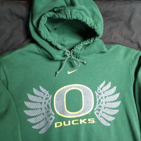 Vintage Nike Oregon Ducks Mid Swoosh Hoodie Sweatshirt - Picture 1 of 6